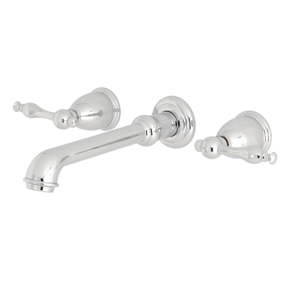 Naples 8 Inch Two-Handle Center Wall Mount Bathroom Faucet