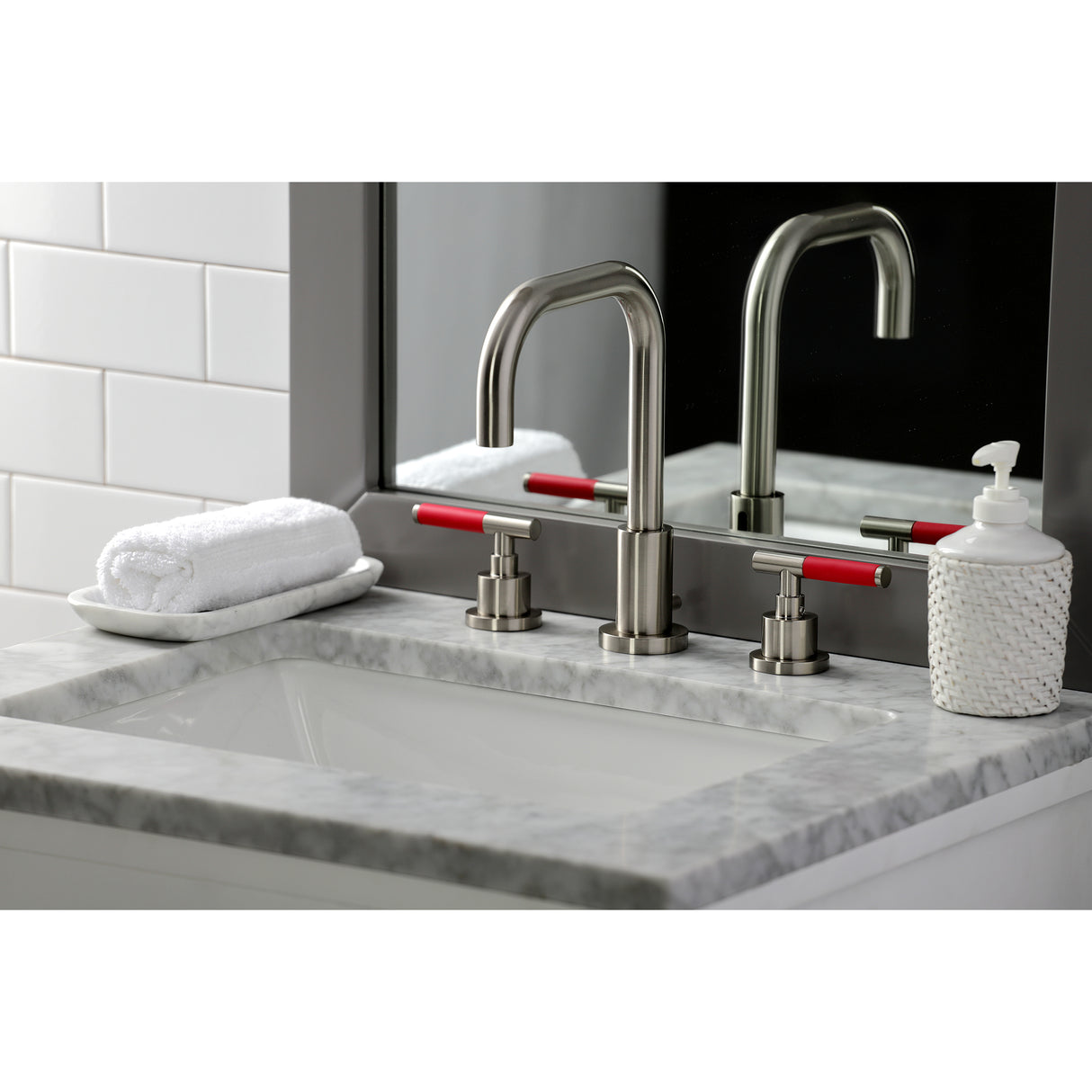 Kaiser Widespread Bathroom Faucet with Brass Pop-Up