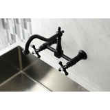 Heritage Two-Handle Traditional Wall Mount Bridge Kitchen Faucet