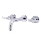 Milano 2-Handle 8 inch Wall Mount Bathroom Faucet