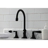 NuFrench Widespread Bathroom Faucet with Brass Pop-Up