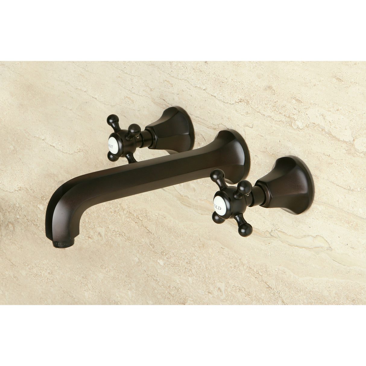 Metropolitan Two-handle 3-Hole Wall Mount Bathroom Sink Faucet