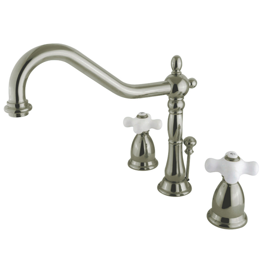 Heritage 8" Dual Cross Handle Widespread Bathroom Faucet