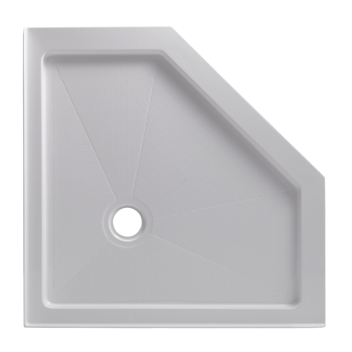 Single Threshold Neo Angle Shower Base In White