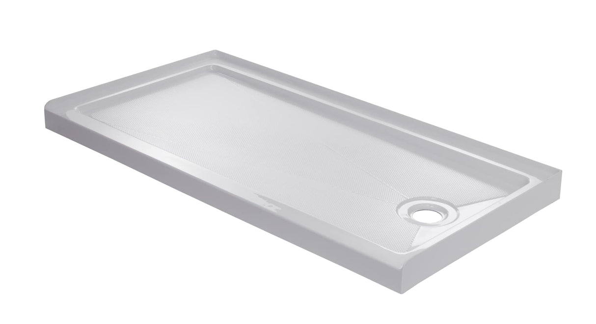 Single Threshold Shower Base - White Color - 60 In. X 32 In.