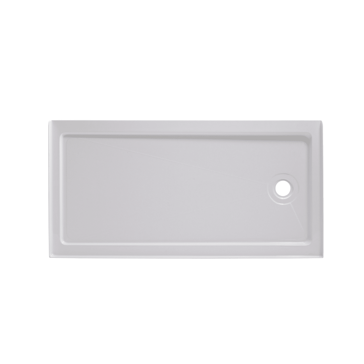 Single Threshold Shower Base - White Color - 60 In. X 32 In.