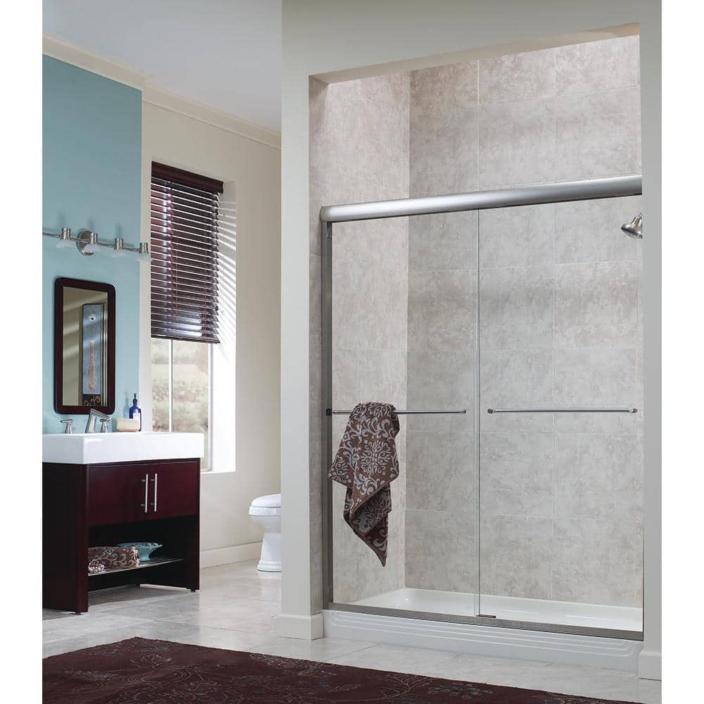 Semi-Framed Sliding Bypass Glass Shower Door - Cove