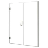 Marina Framed Stainless Steel Pivot Shower Door & Panel with 3/8 In Tempered Safety Glass