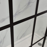 Marina Framed Stainless Steel Pivot Shower Door & Panel with 3/8 In Tempered Safety Glass
