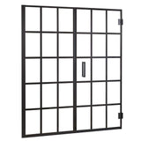 Marina Framed Stainless Steel Pivot Shower Door & Panel with 3/8 In Tempered Safety Glass