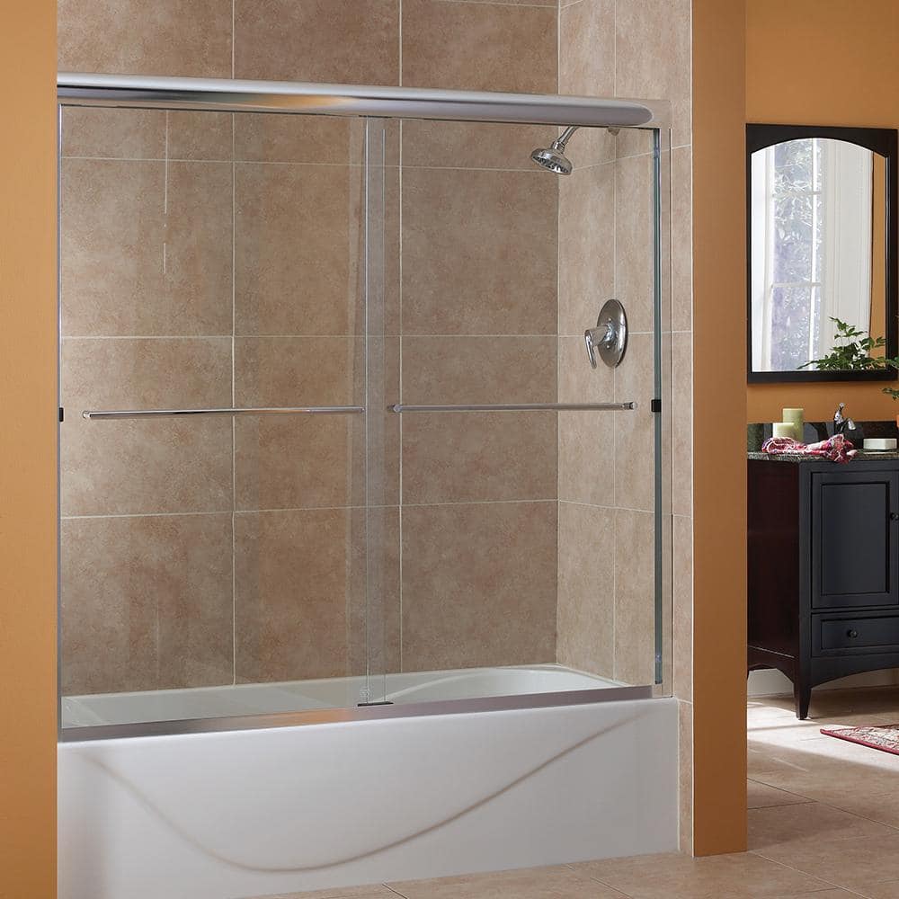 Sliding Framed Tempered Glass Tub Door - Cove Design for Modern Bathrooms