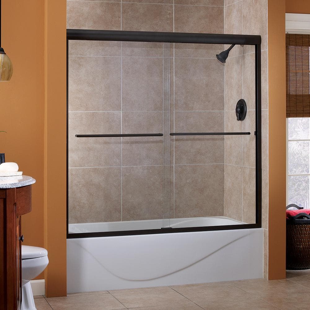 Sliding Framed Tempered Glass Tub Door - Cove Design for Modern Bathrooms
