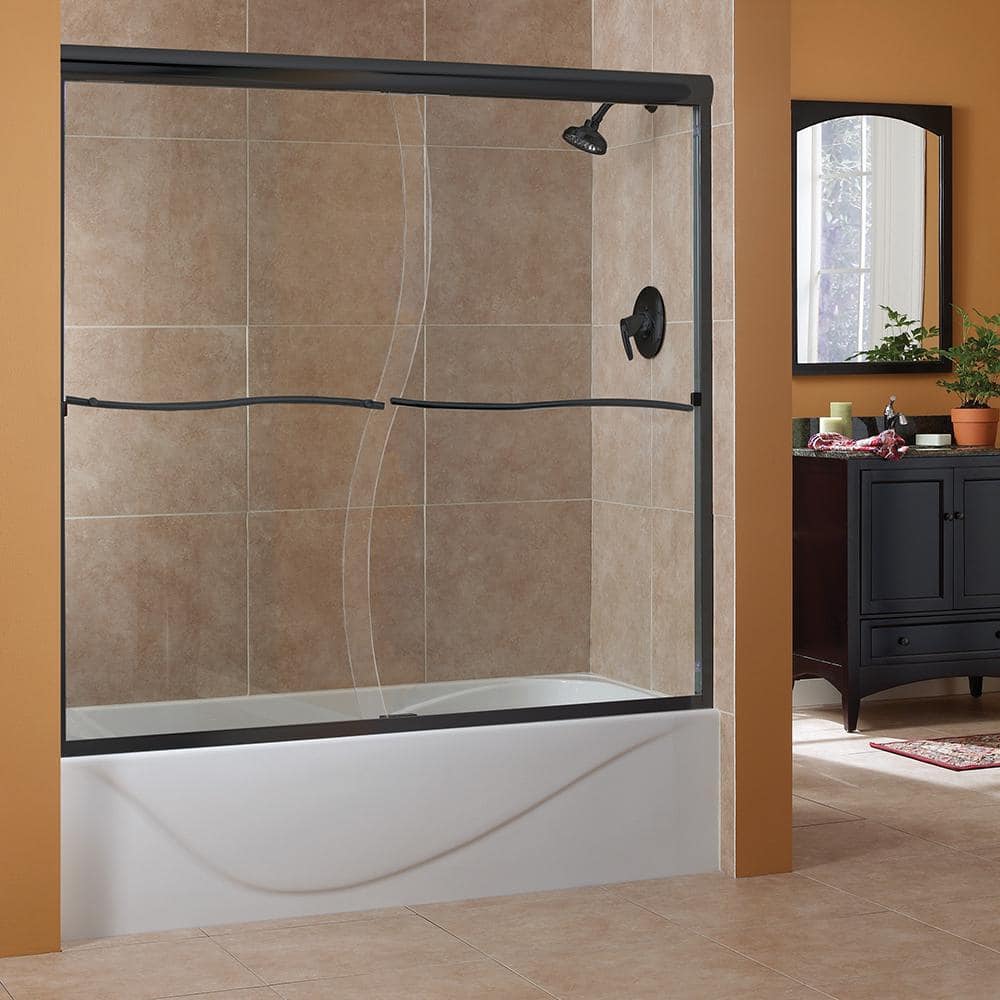 Sliding Framed Tempered Glass Tub Door - Cove Design for Modern Bathrooms
