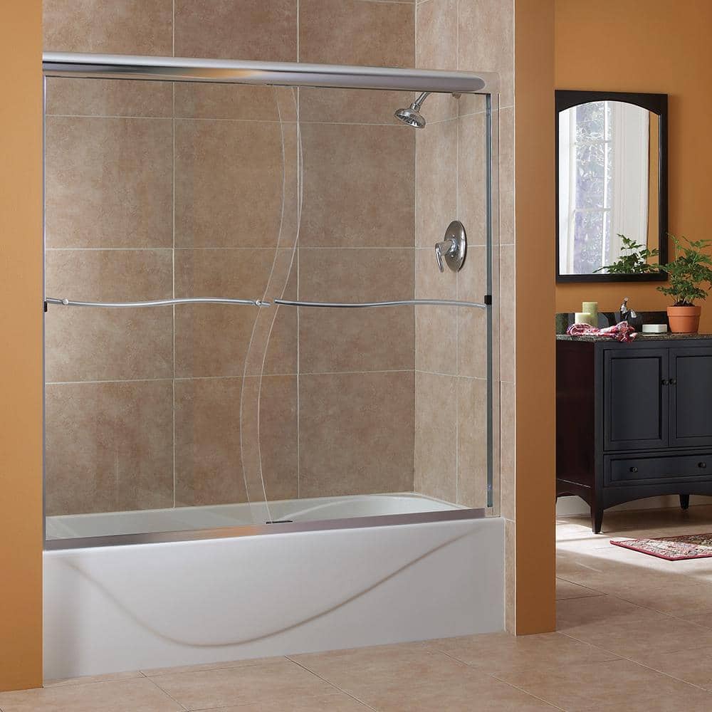 Sliding Framed Tempered Glass Tub Door - Cove Design for Modern Bathrooms