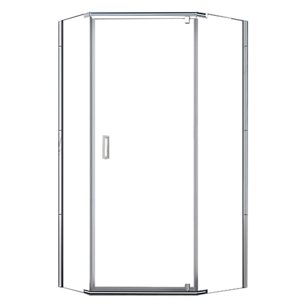 Neo Angle Frameless Corner Shower Enclosure with Clear Tempered Glass