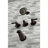 NuvoFusion Three Handle Tub And Shower Faucet