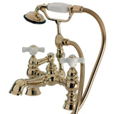 Vintage 7" Tradition Deck Mount Tub Faucet With Hand Shower