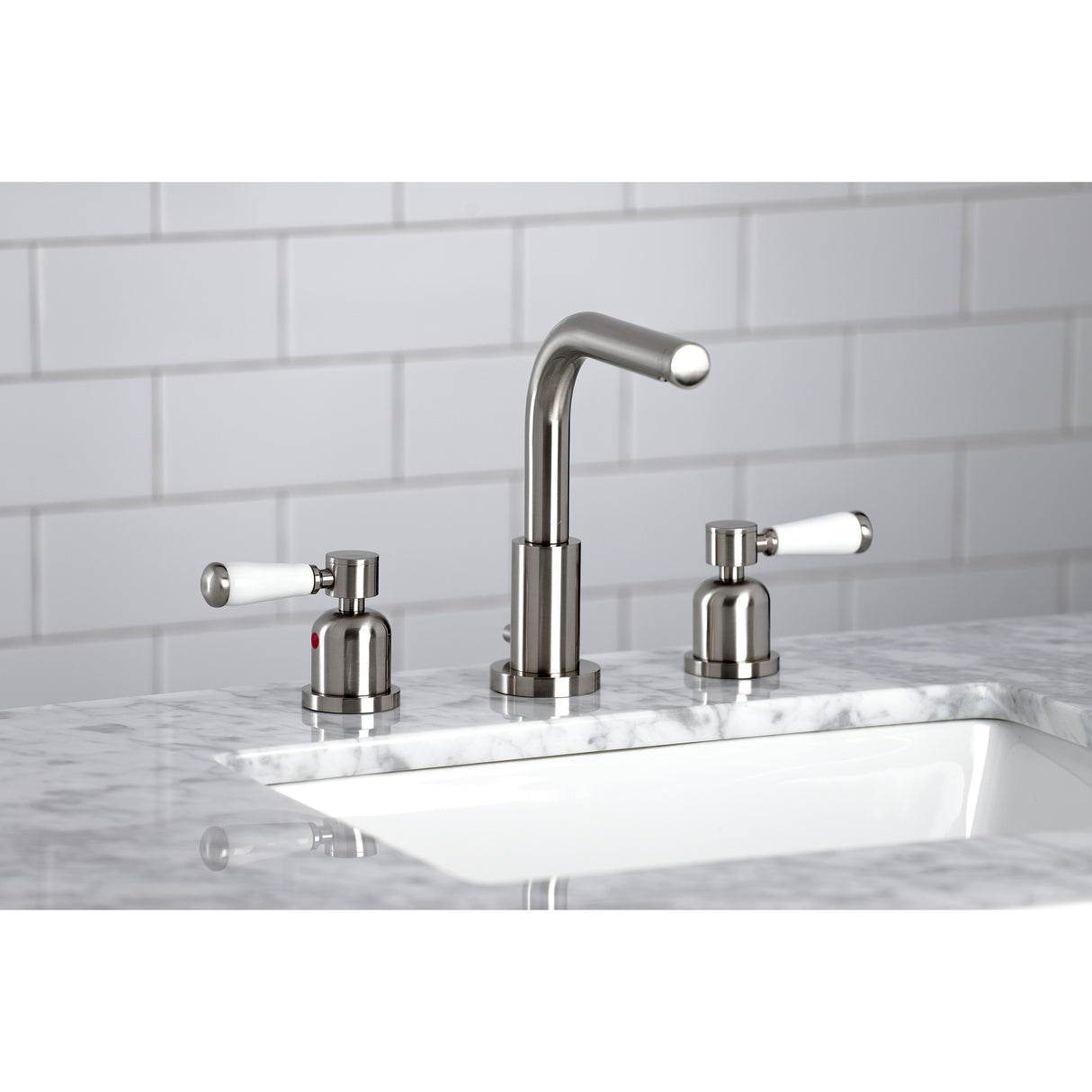 Paris Modern Widespread Bathroom Faucet, 8 Inch