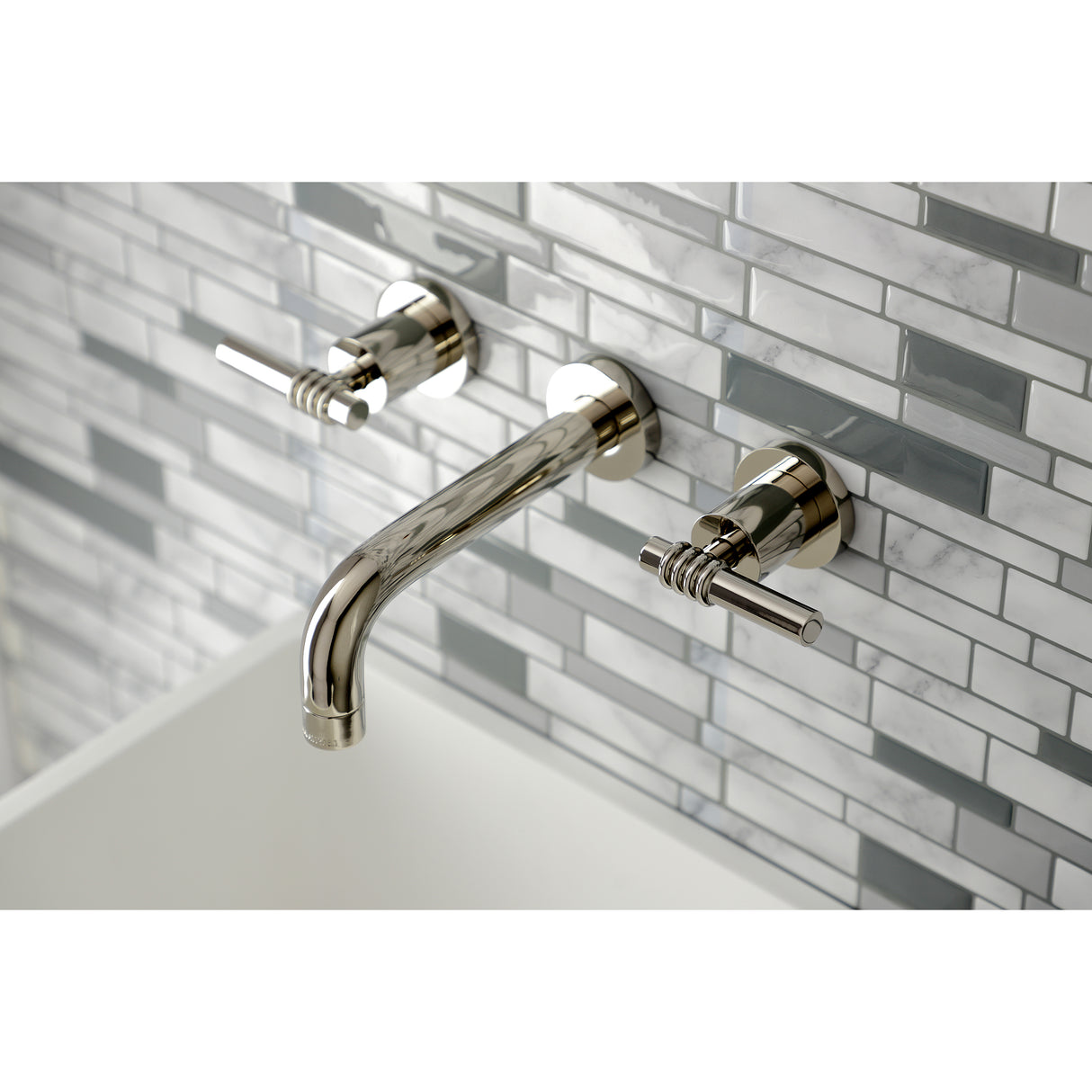 Milano 2-Handle 8 inch Wall Mount Bathroom Faucet