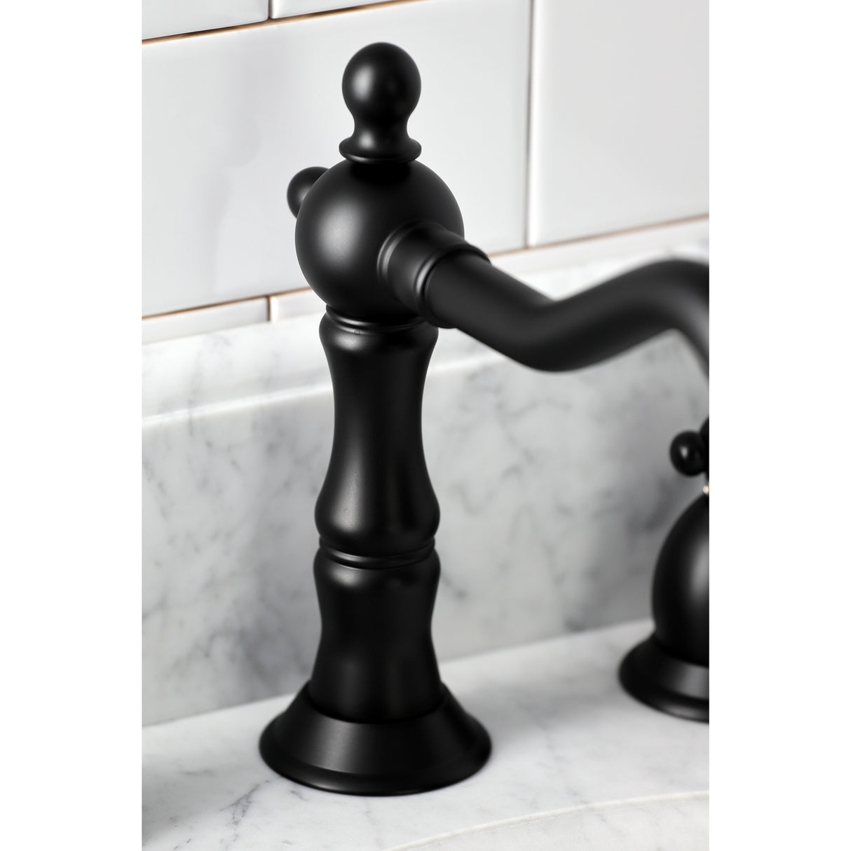 Widespread Bathroom Faucet w/ Brass Pop-Up