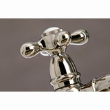 Restoration 8" Bridge Kitchen Faucet With Sprayer Includes Cross Handles For Easy Rotation