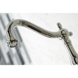 Heritage Wall Mount Bridge Kitchen Faucet W/ Brass Sprayer