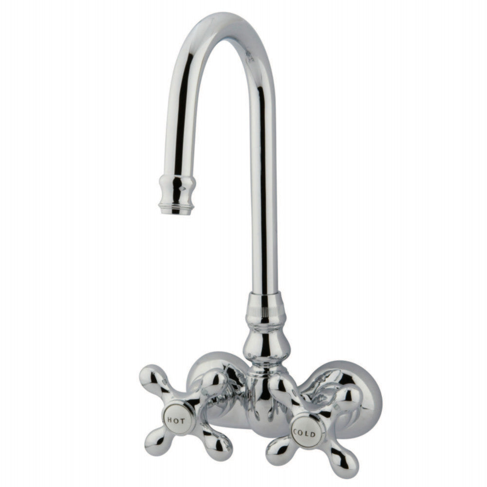 Vintage 3.4" Wall Mount Tub Faucet In 5.63" Spout Reach