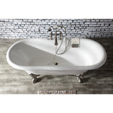 Cast Iron Double Ended Clawfoot Tub with 7 - Inch Faucet Drillings - BUILDMYPLACE