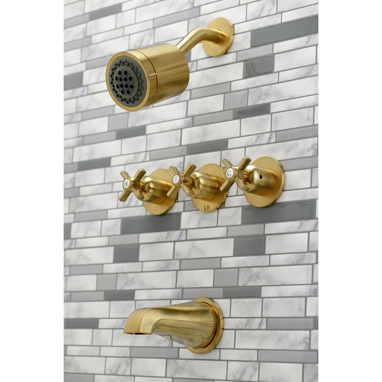 Millennium Three Handle Tub And Shower Faucet