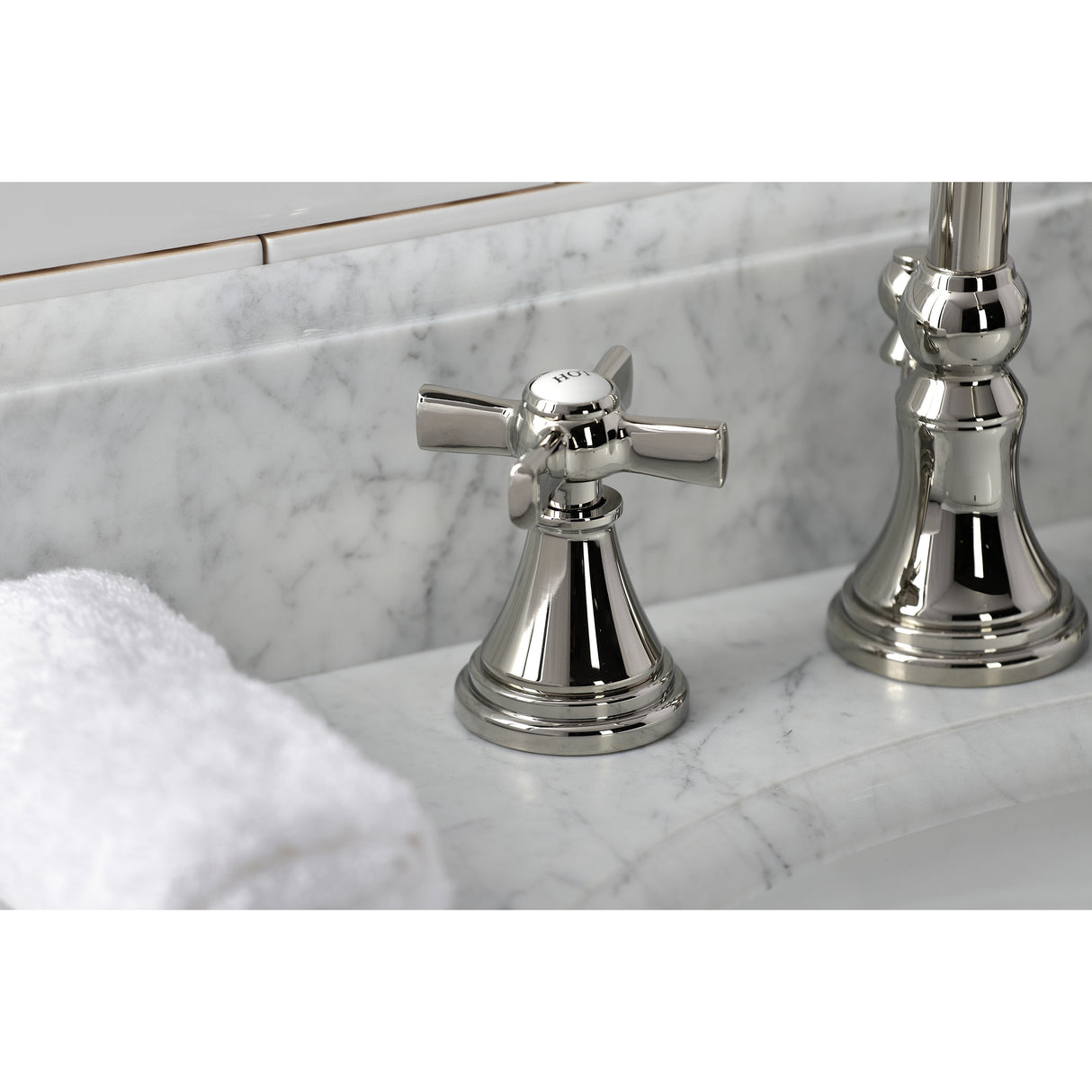 Millennium Widespread Bathroom Faucet With Brass Pop Up