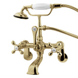 Vintage Adjustable Center Wall Mount Tub Faucet With Swing Arms