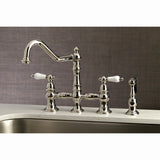 Restoration 8" Bridge Kitchen Faucet With Sprayer