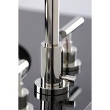 Manhattan Modern Widespread Bathroom Faucet with Brass Pop-Up