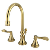 NuFrench Widespread Bathroom Faucet with Brass Pop-Up