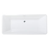 Acrylic Freestanding Tub with Drain, White - BUILDMYPLACE