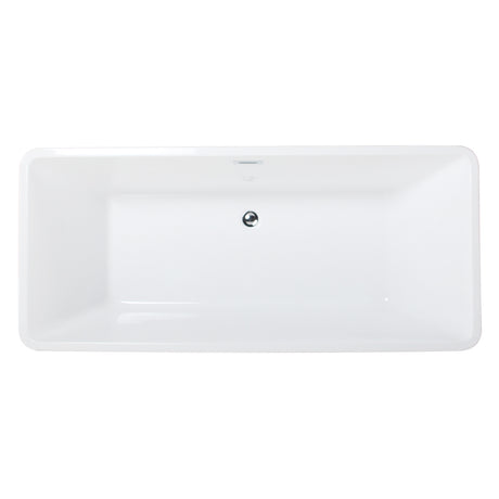 Acrylic Freestanding Tub with Drain, White - BUILDMYPLACE