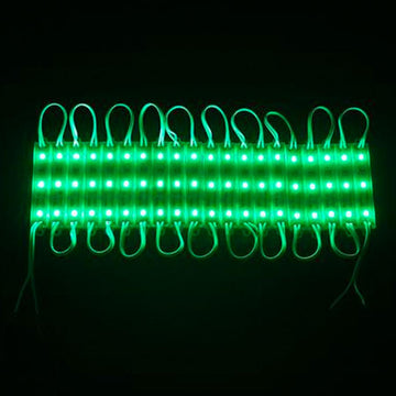 0.72 LED Module Lights - 40-Pack Green - 3 LEDs/Mod, SMD2835 - 7000K - UL Listed