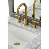 Modern Widespread Bathroom Faucet with Brass Pop-Up