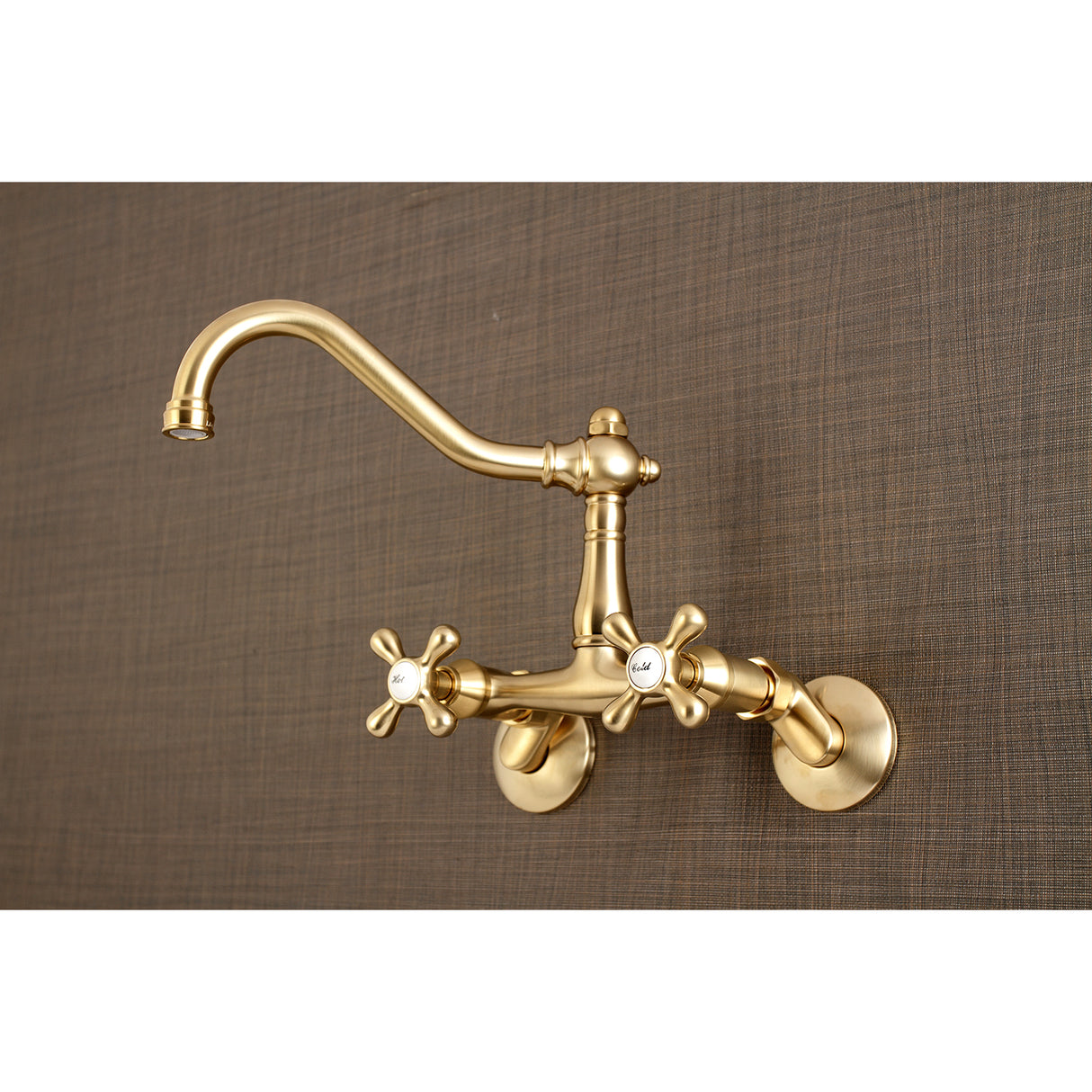 Vintage 6 Inch Traditional Adjustable Center Wall Mount Kitchen Faucet