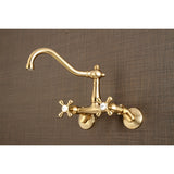 Vintage 6 Inch Traditional Adjustable Center Wall Mount Kitchen Faucet