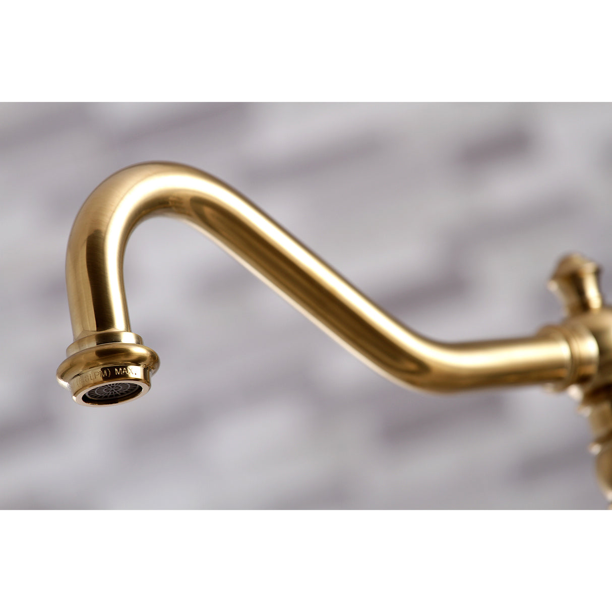 Restoration 8" Bridge Kitchen Faucet With Sprayer Includes Cross Handles For Easy Rotation