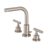 Manhattan Modern Widespread Bathroom Faucet with Brass Pop-Up