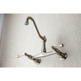 Vintage 8 Inch Center Wall Mount Bathroom Faucet