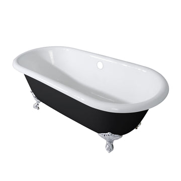 Double Ended Clawfoot Tub with Feet No Faucet Drillings