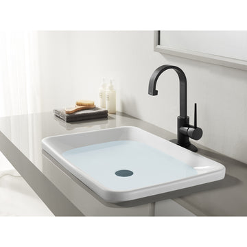 New York Single-Handle Single Hole Bathroom Sink Faucet with push pop-up, Drain & Cover Plate