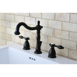 Heritage 8 In. Widespread Deck Mount Bathroom Sink Faucet