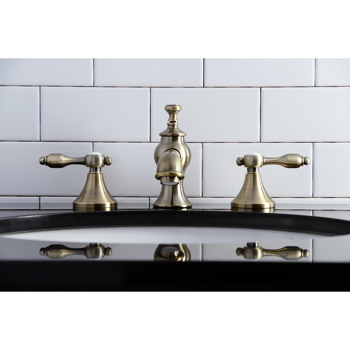 Tudor Widespread 8 Inch Bathroom Faucet