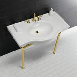 Templeton 37" x 22" Ceramic Console Sink with Stainless Steel Legs