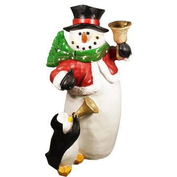 46.5" Commercial Size Snowman with Penguin Christmas Display Decoration