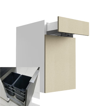 RTA - Fabric Grey - Single Door Waste Basket Cabinets | 18